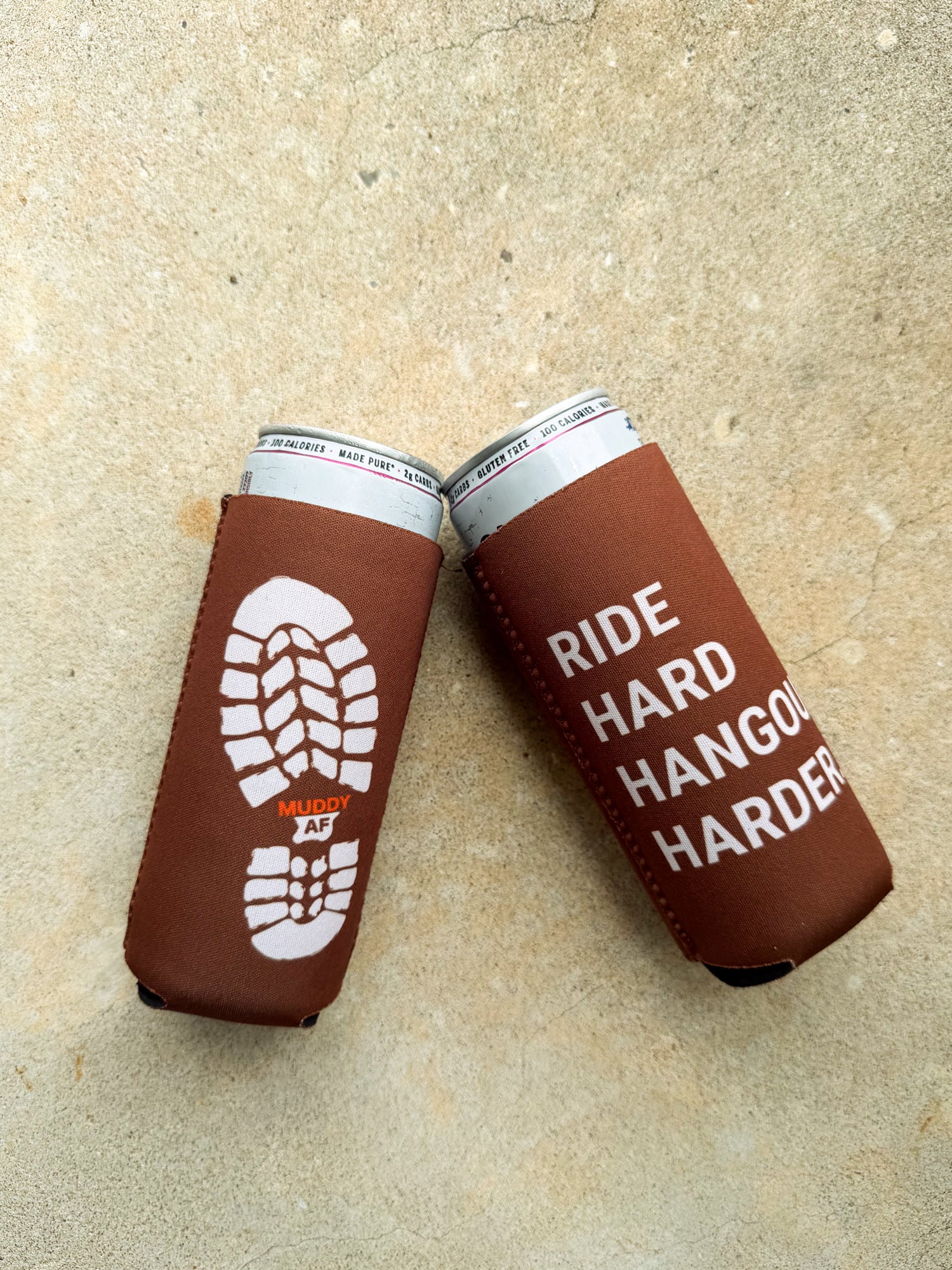 Ride Hard. Hangout Harder. Slim Fit Koozie